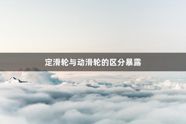 定滑轮与动滑轮的区分暴露